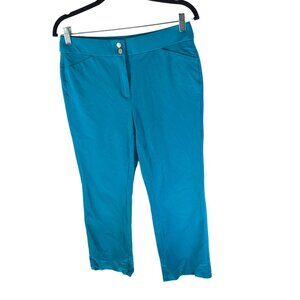 Chicos Womens Turquoise Stretch Cropped Capri Pants 00 (US Size 2)